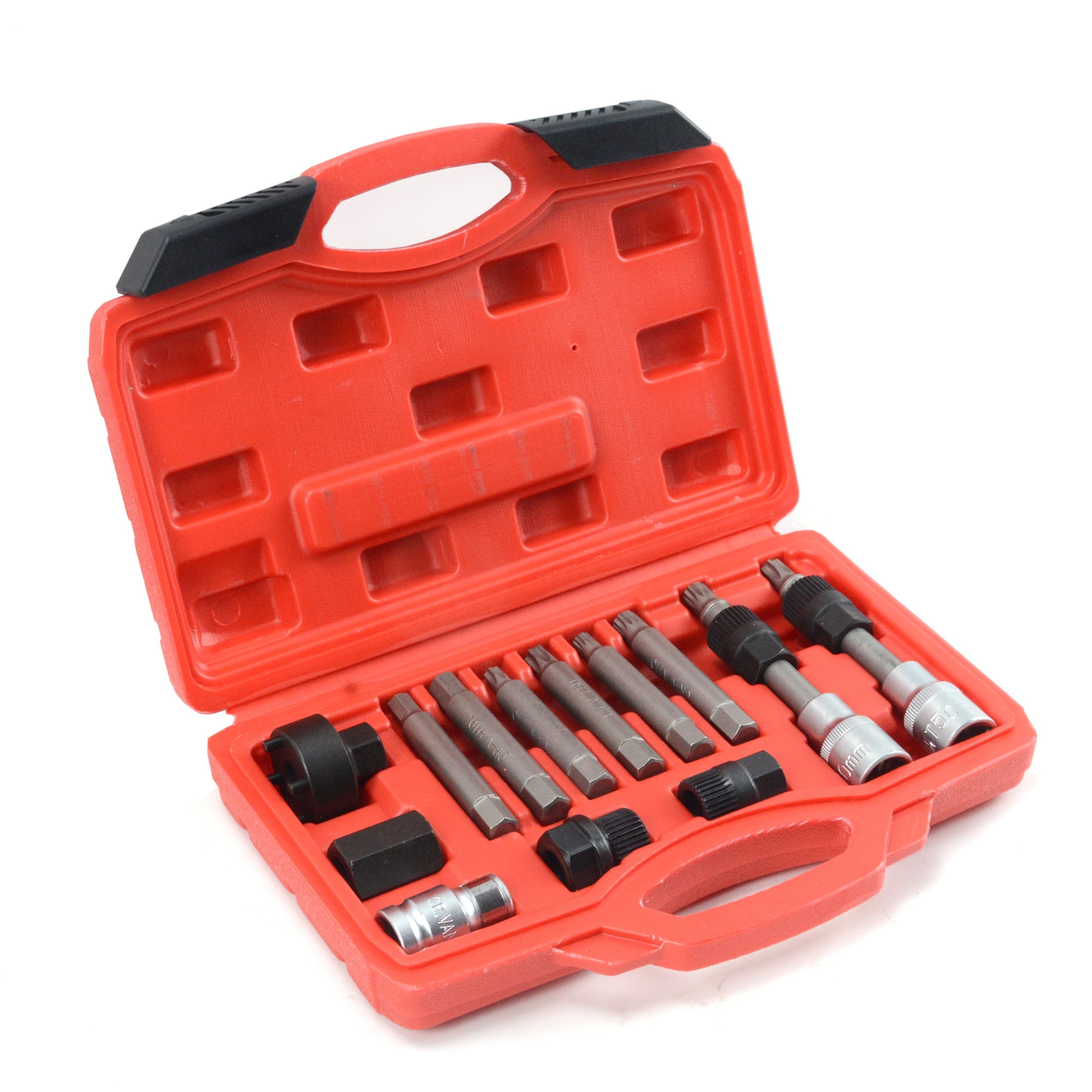 XC8720 Car Repair Tool Hot Sale Multi-functional Vehicle 13 Piece Generator Belt Pulley Bit Set